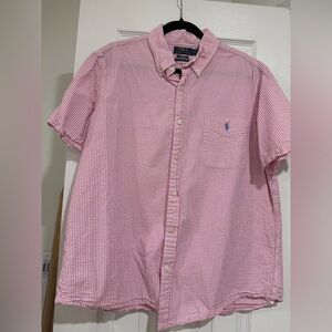 Polo by Ralph Lauren Men's Pink Striped Shirt